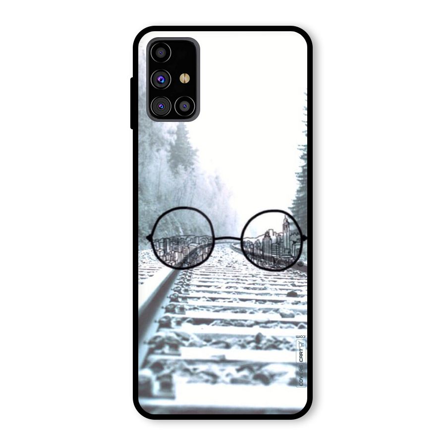 Tracks And Specs Glass Back Case for Galaxy M31s