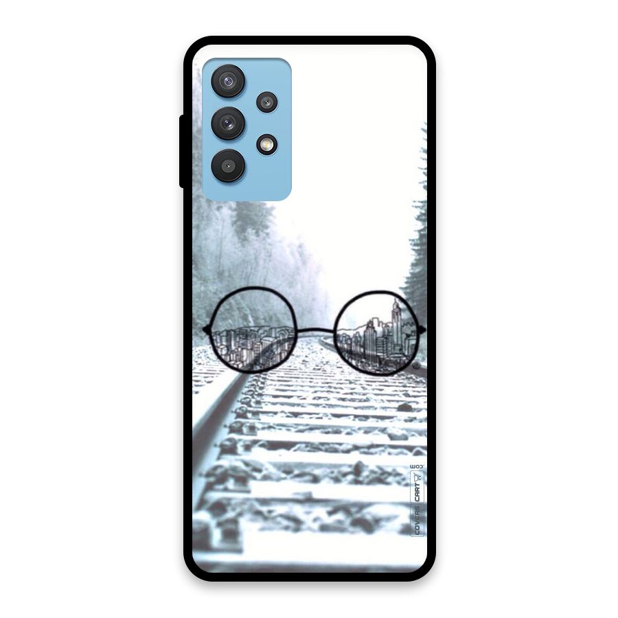 Tracks And Specs Glass Back Case for Galaxy M32 5G