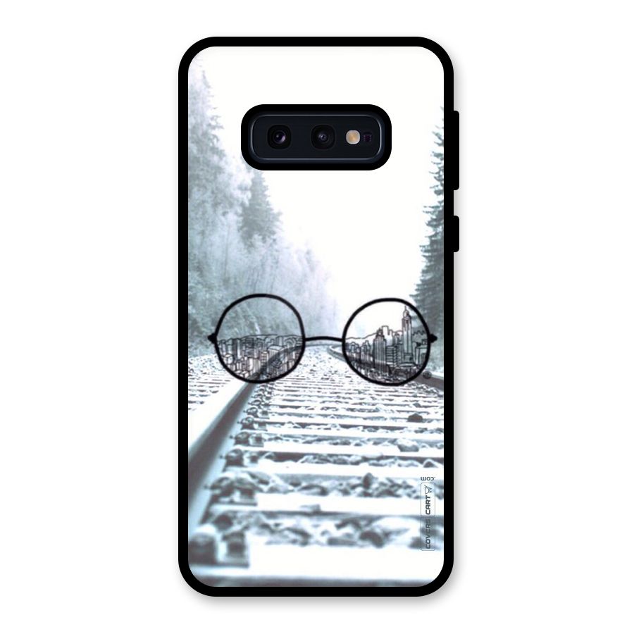 Tracks And Specs Glass Back Case for Galaxy S10e