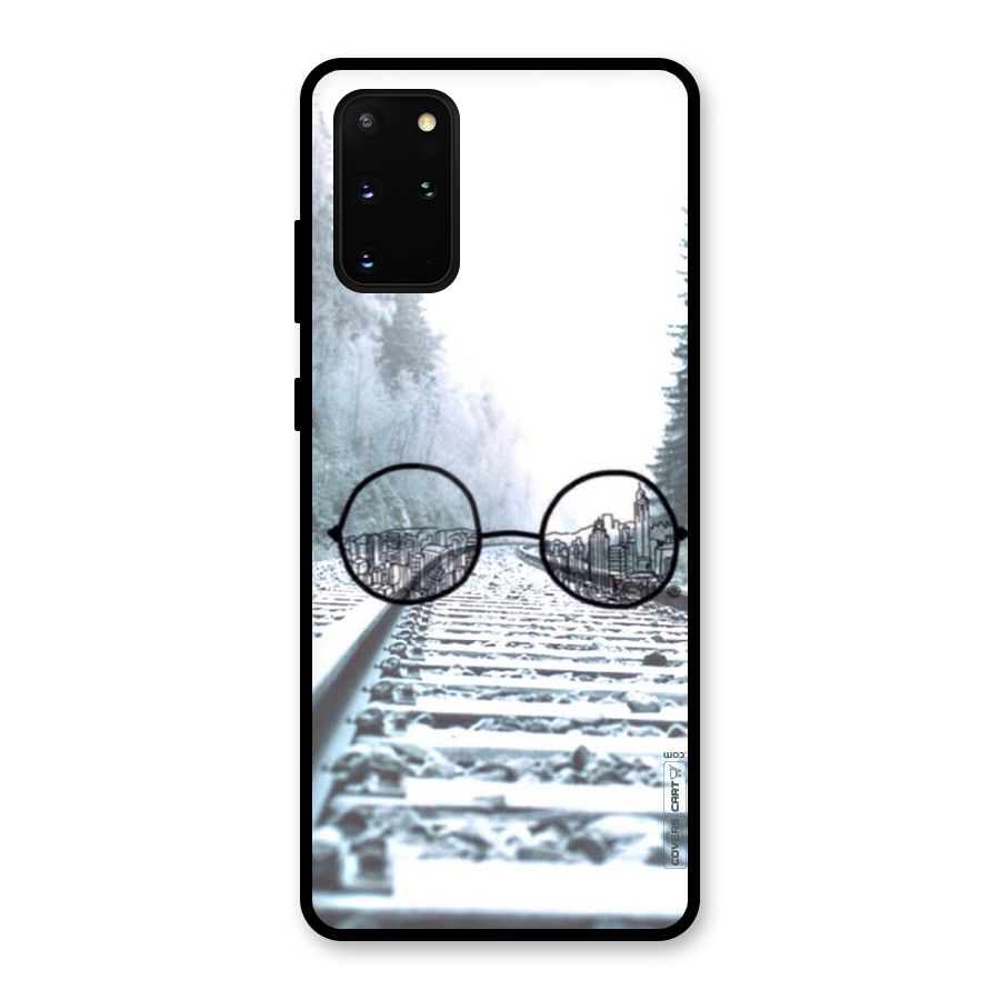 Tracks And Specs Glass Back Case for Galaxy S20 Plus