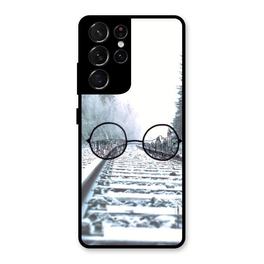 Tracks And Specs Glass Back Case for Galaxy S21 Ultra 5G