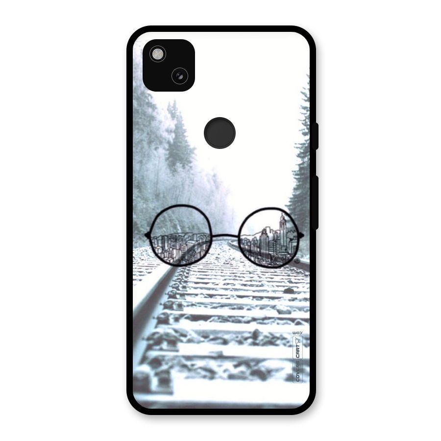 Tracks And Specs Glass Back Case for Google Pixel 4a
