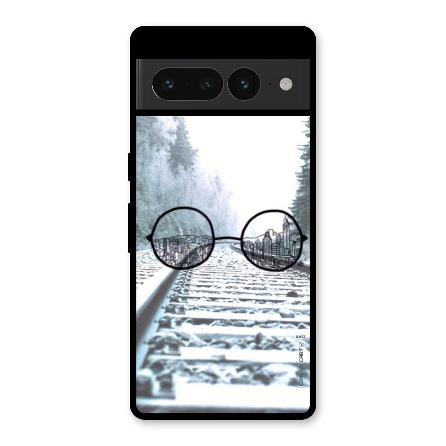 Tracks And Specs Glass Back Case for Google Pixel 7 Pro