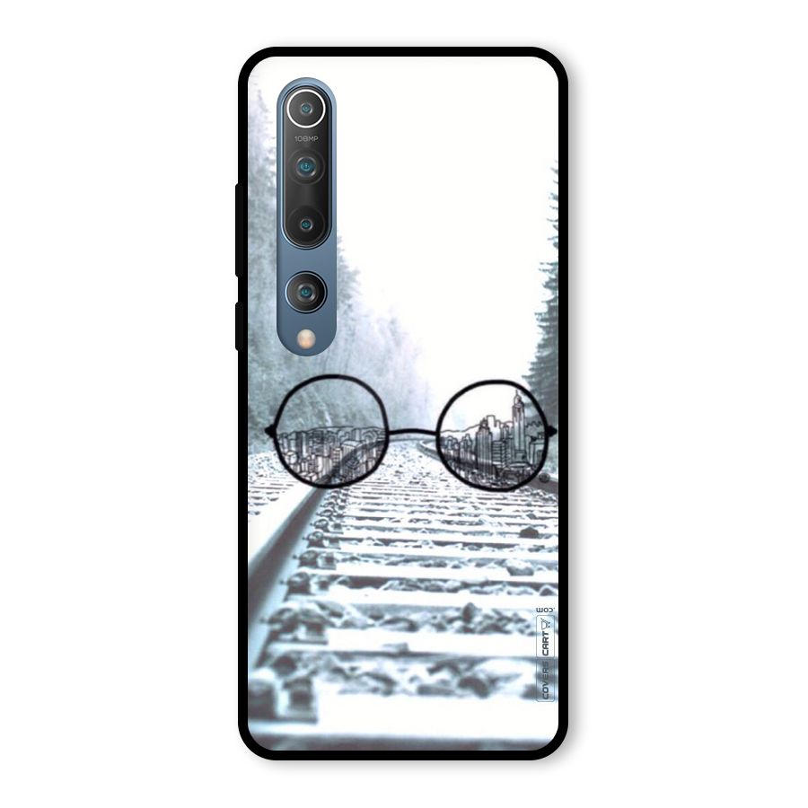 Tracks And Specs Glass Back Case for Mi 10
