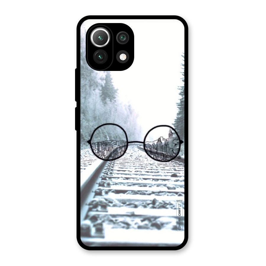 Tracks And Specs Glass Back Case for Mi 11 Lite