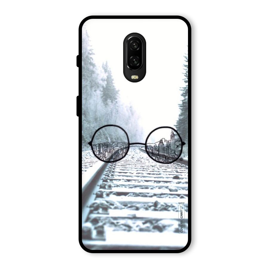 Tracks And Specs Glass Back Case for OnePlus 6T