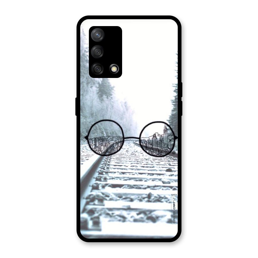 Tracks And Specs Glass Back Case for Oppo F19