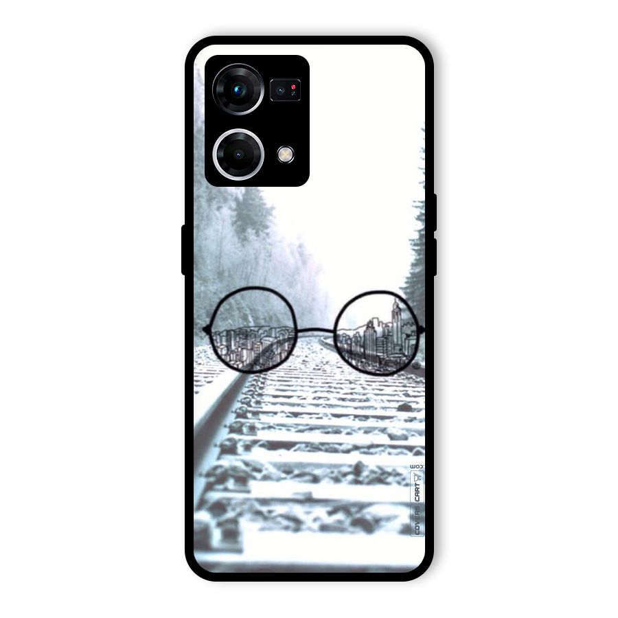 Tracks And Specs Glass Back Case for Oppo F21 Pro 5G