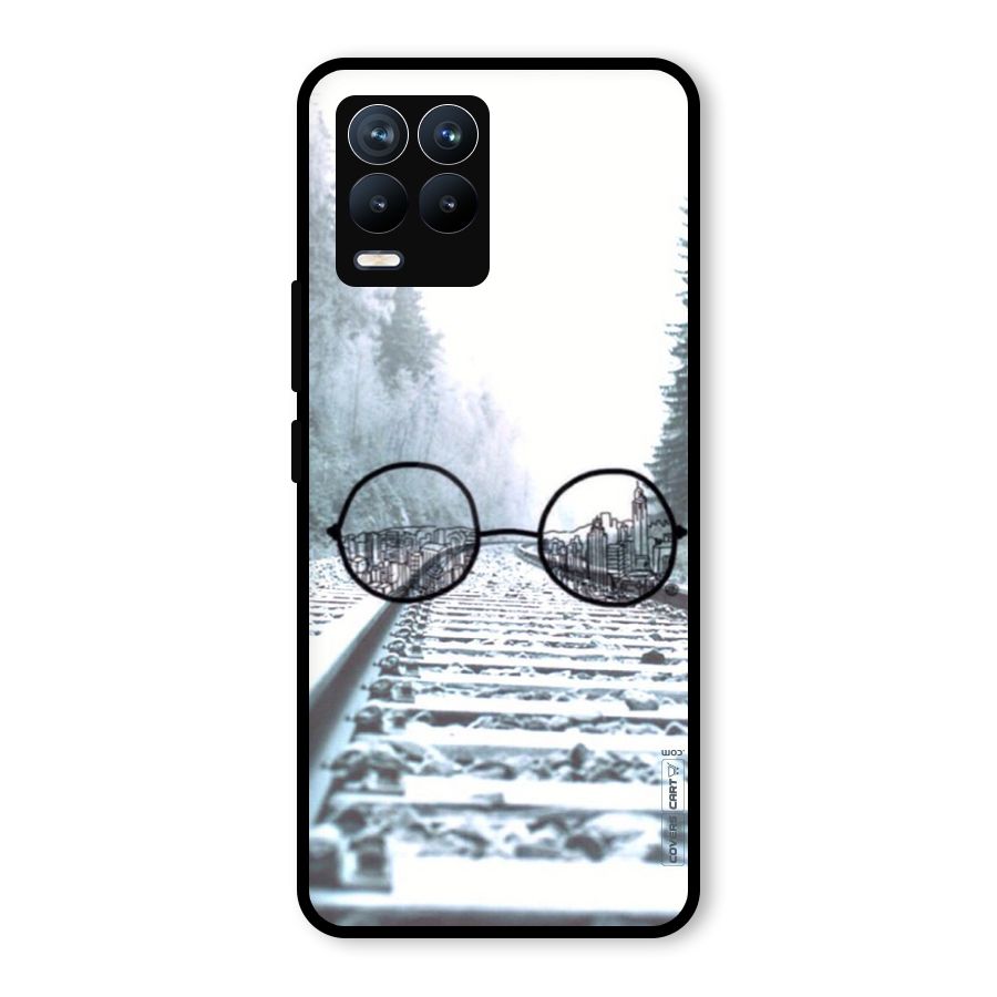 Tracks And Specs Glass Back Case for Realme 8 Pro