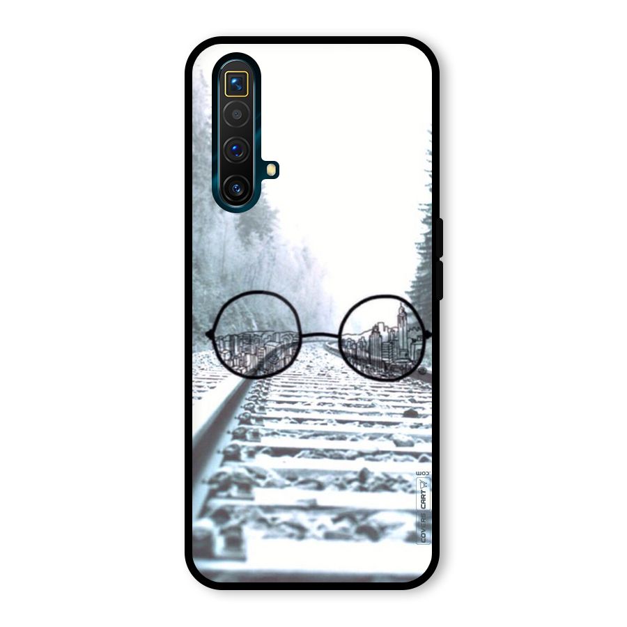 Tracks And Specs Glass Back Case for Realme X3