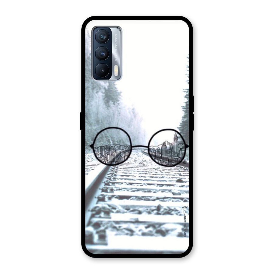 Tracks And Specs Glass Back Case for Realme X7