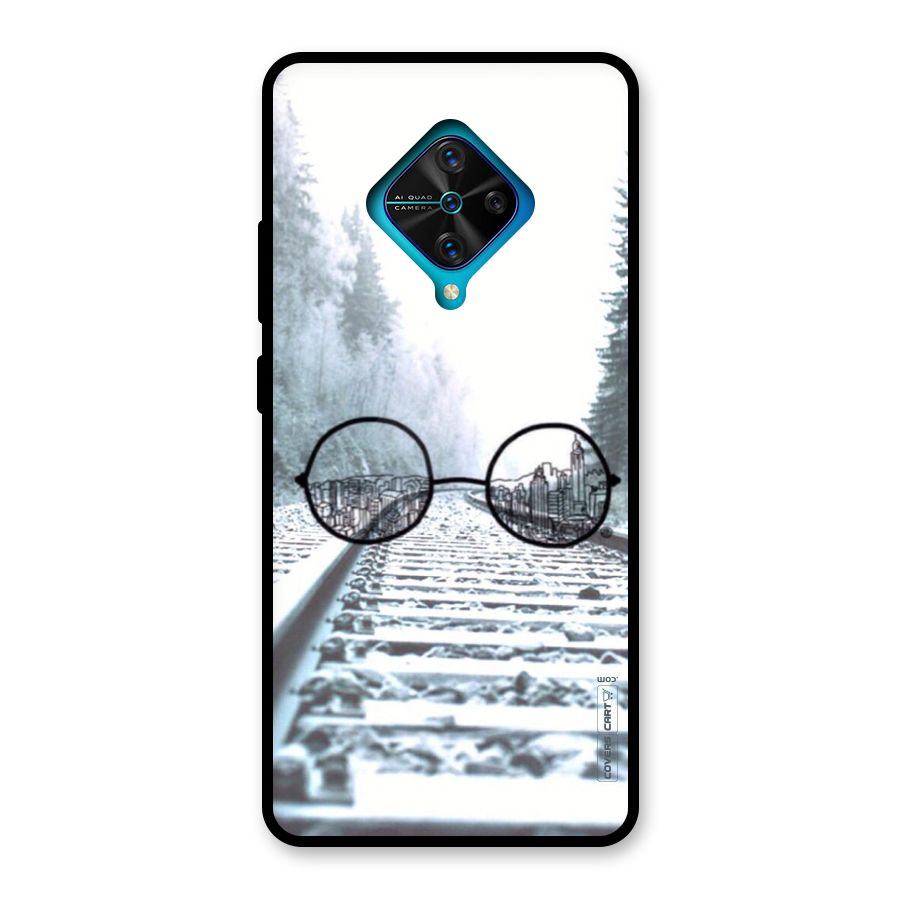 Tracks And Specs Glass Back Case for Vivo S1 Pro