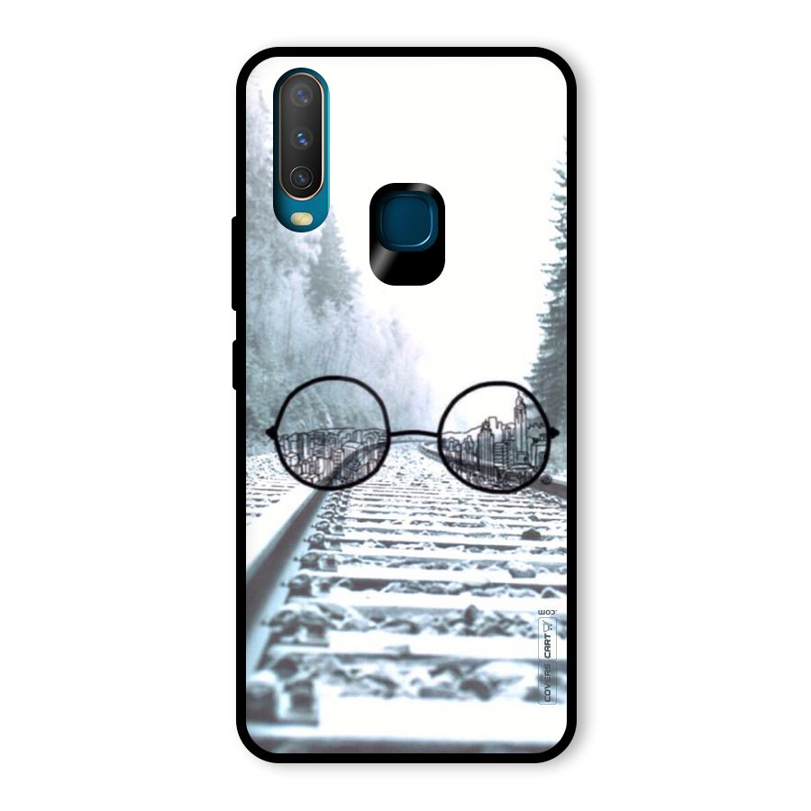 Tracks And Specs Glass Back Case for Vivo U10