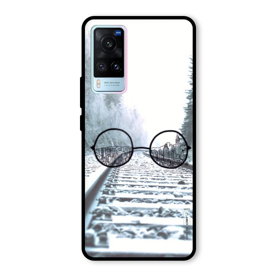 Tracks And Specs Glass Back Case for Vivo X60