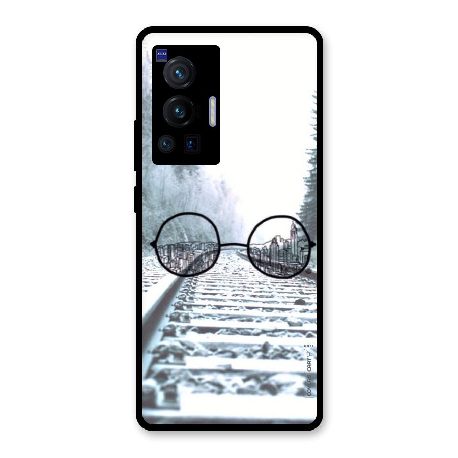 Tracks And Specs Glass Back Case for Vivo X70 Pro