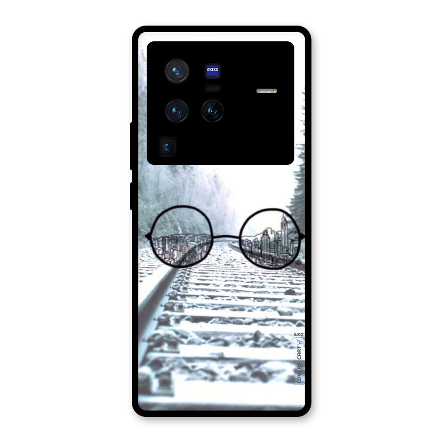 Tracks And Specs Glass Back Case for Vivo X80 Pro