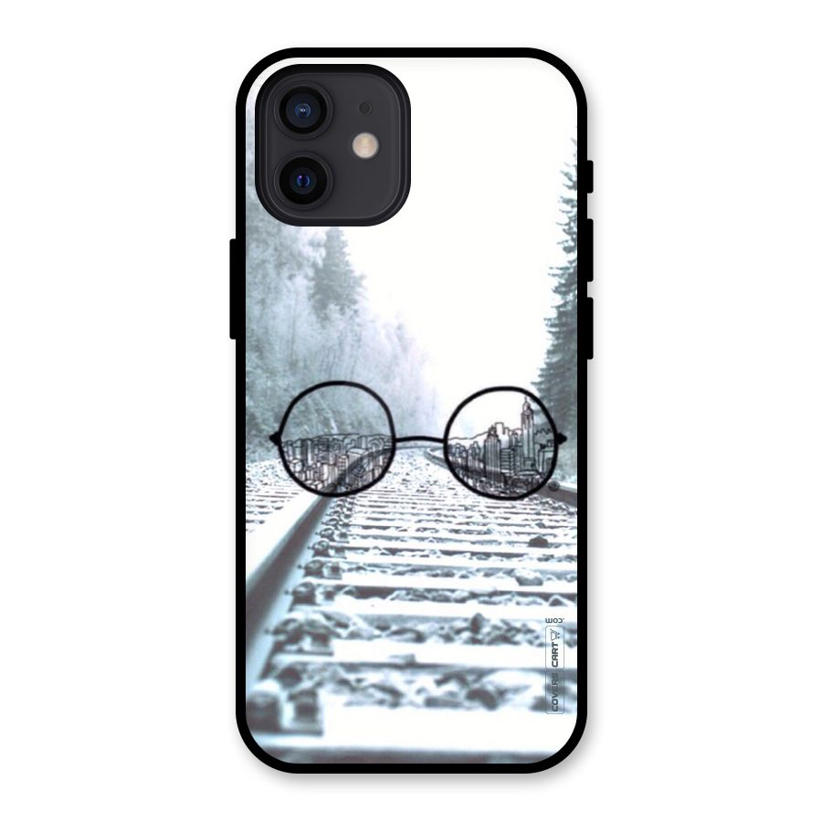 Tracks And Specs Glass Back Case for iPhone 12