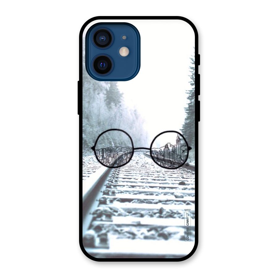 Tracks And Specs Glass Back Case for iPhone 12 Mini