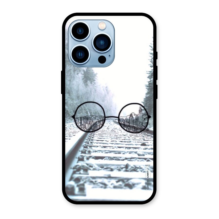 Tracks And Specs Glass Back Case for iPhone 13 Pro