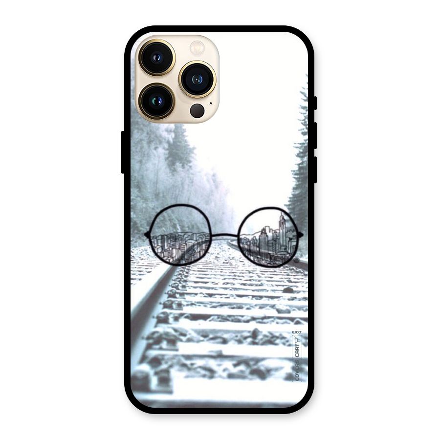 Tracks And Specs Glass Back Case for iPhone 13 Pro Max