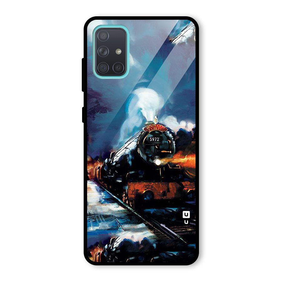 Train Art Glass Back Case for Galaxy A71