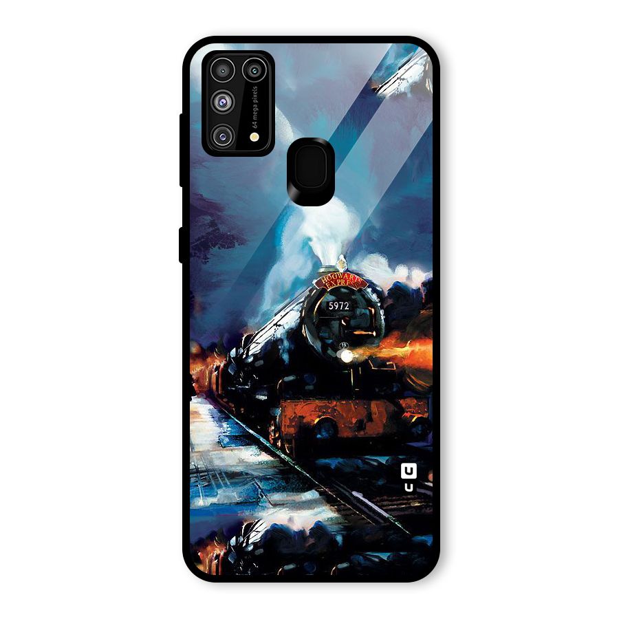 Train Art Glass Back Case for Galaxy F41