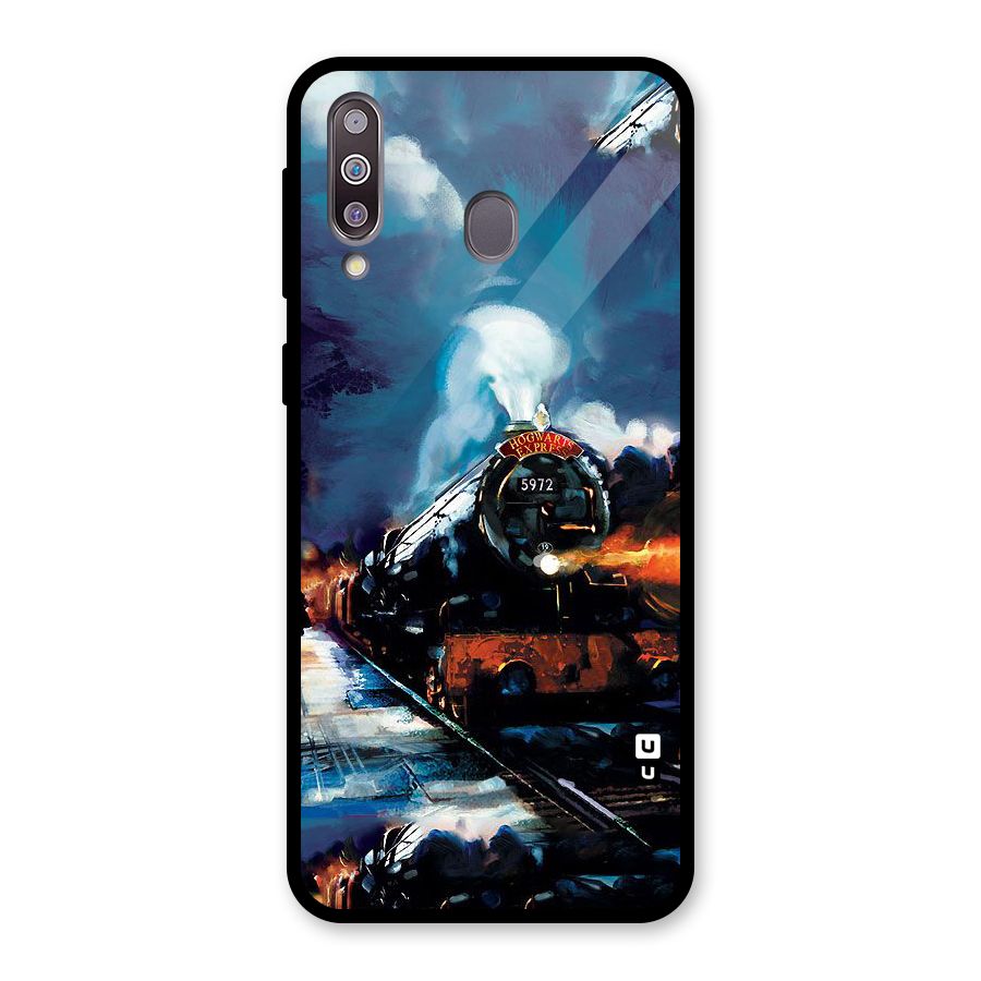 Train Art Glass Back Case for Galaxy M30