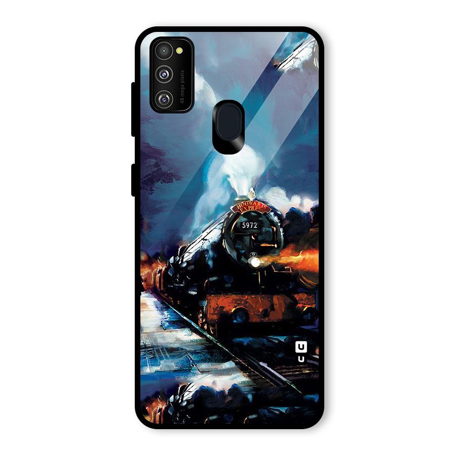 Train Art Glass Back Case for Galaxy M30s