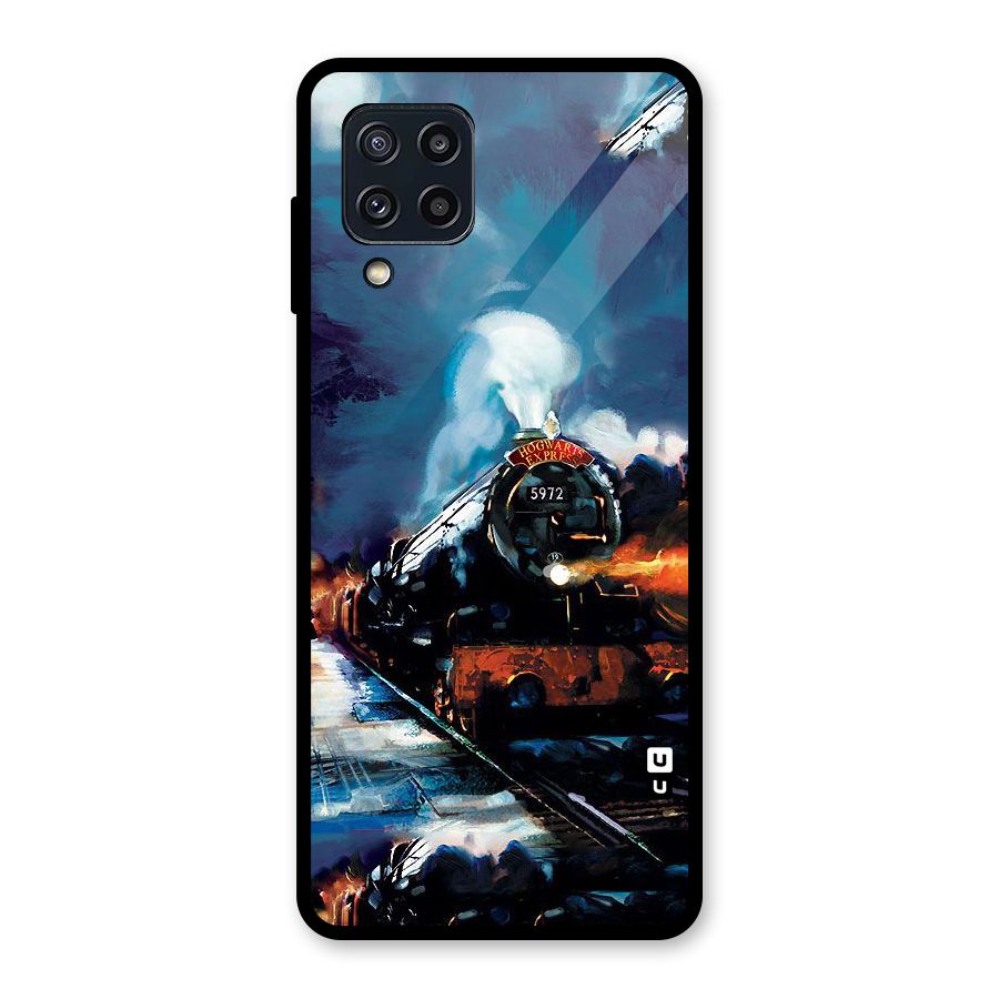 Train Art Glass Back Case for Galaxy M32