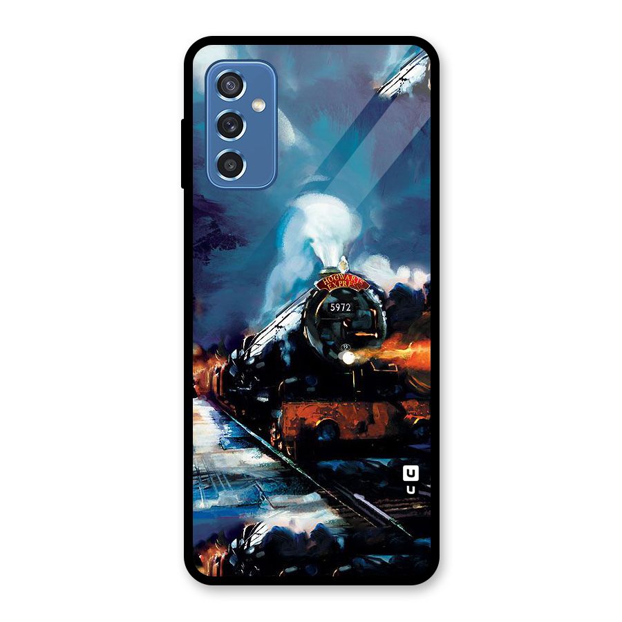 Train Art Glass Back Case for Galaxy M52 5G