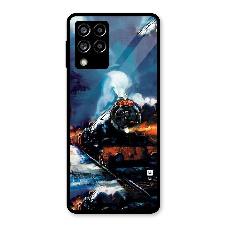 Train Art Glass Back Case for Galaxy M53 5G