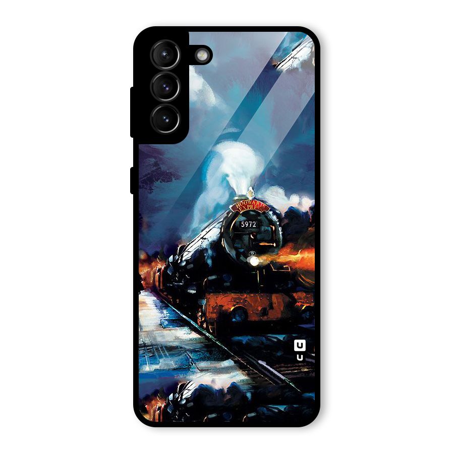 Train Art Glass Back Case for Galaxy S21 Plus