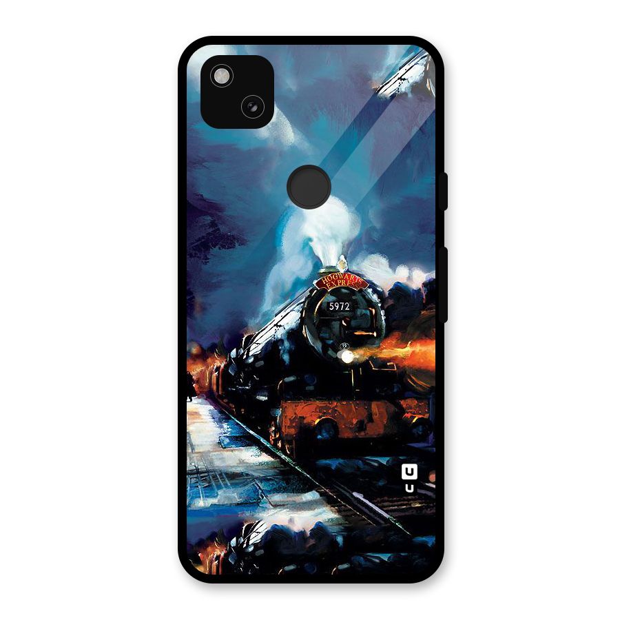 Train Art Glass Back Case for Google Pixel 4a
