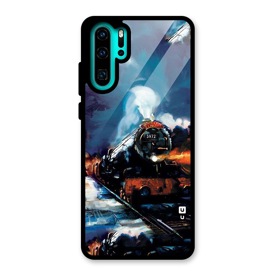 Train Art Glass Back Case for Huawei P30 Pro