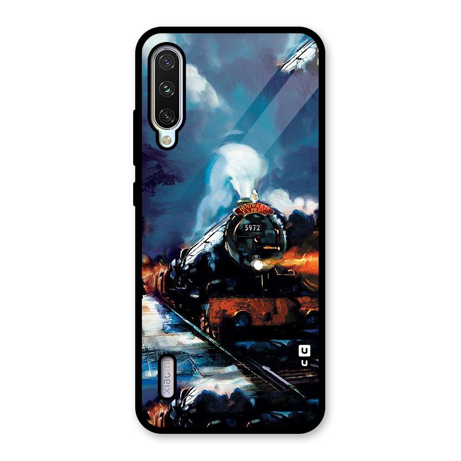 Train Art Glass Back Case for Mi A3