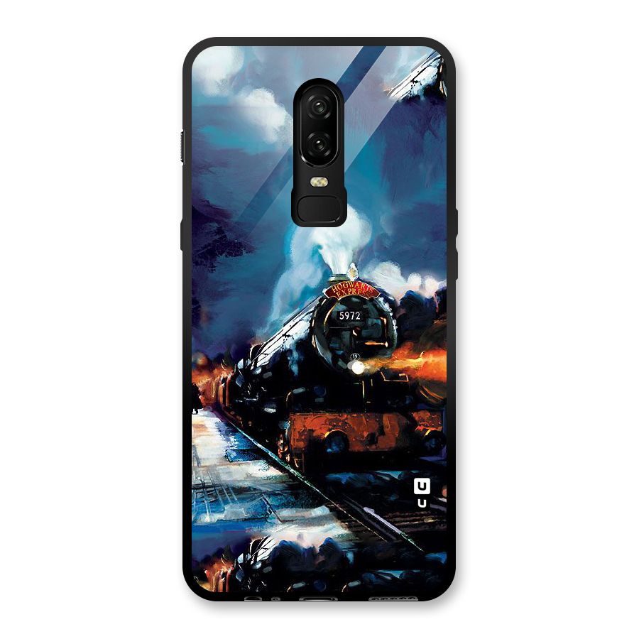 Train Art Glass Back Case for OnePlus 6