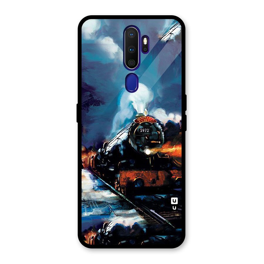 Train Art Glass Back Case for Oppo A9 (2020)