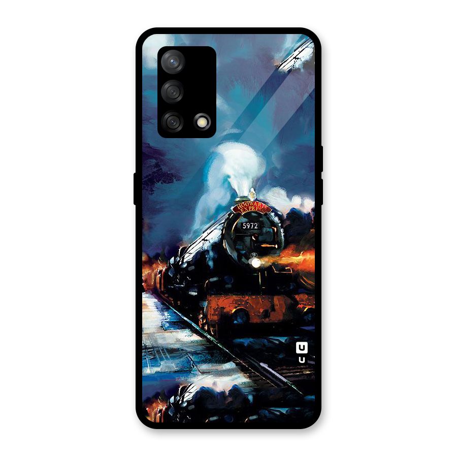 Train Art Glass Back Case for Oppo F19