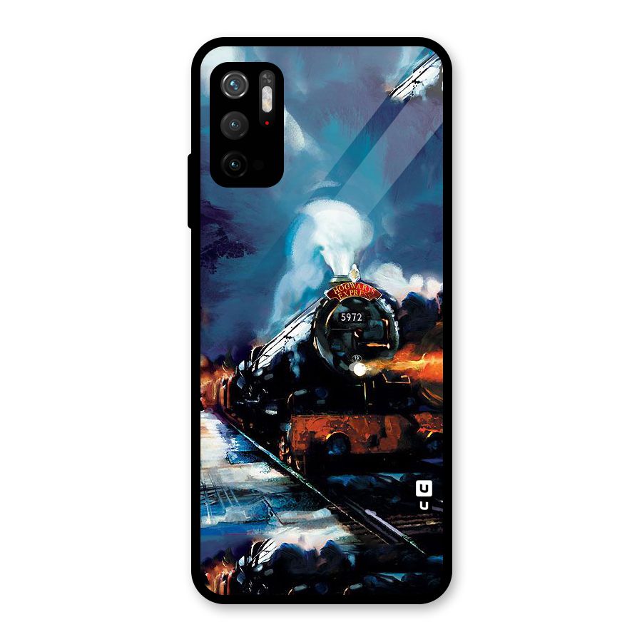 Train Art Glass Back Case for Poco M3 Pro 5G