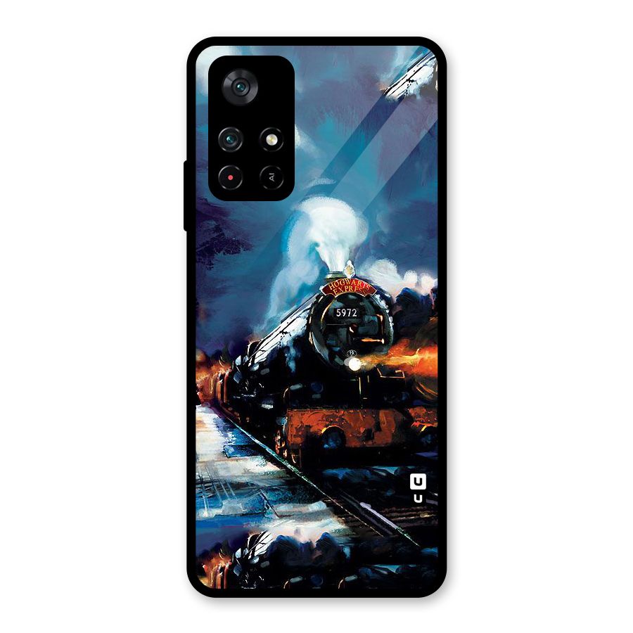 Train Art Glass Back Case for Poco M4 Pro 5G