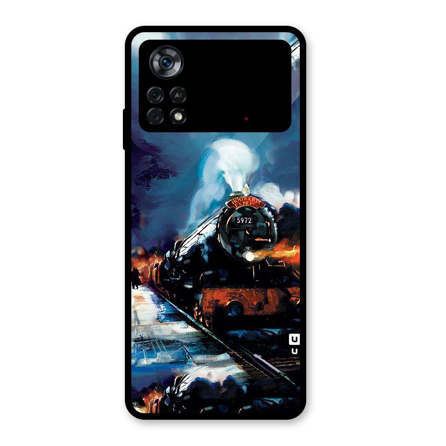 Train Art Glass Back Case for Poco X4 Pro 5G