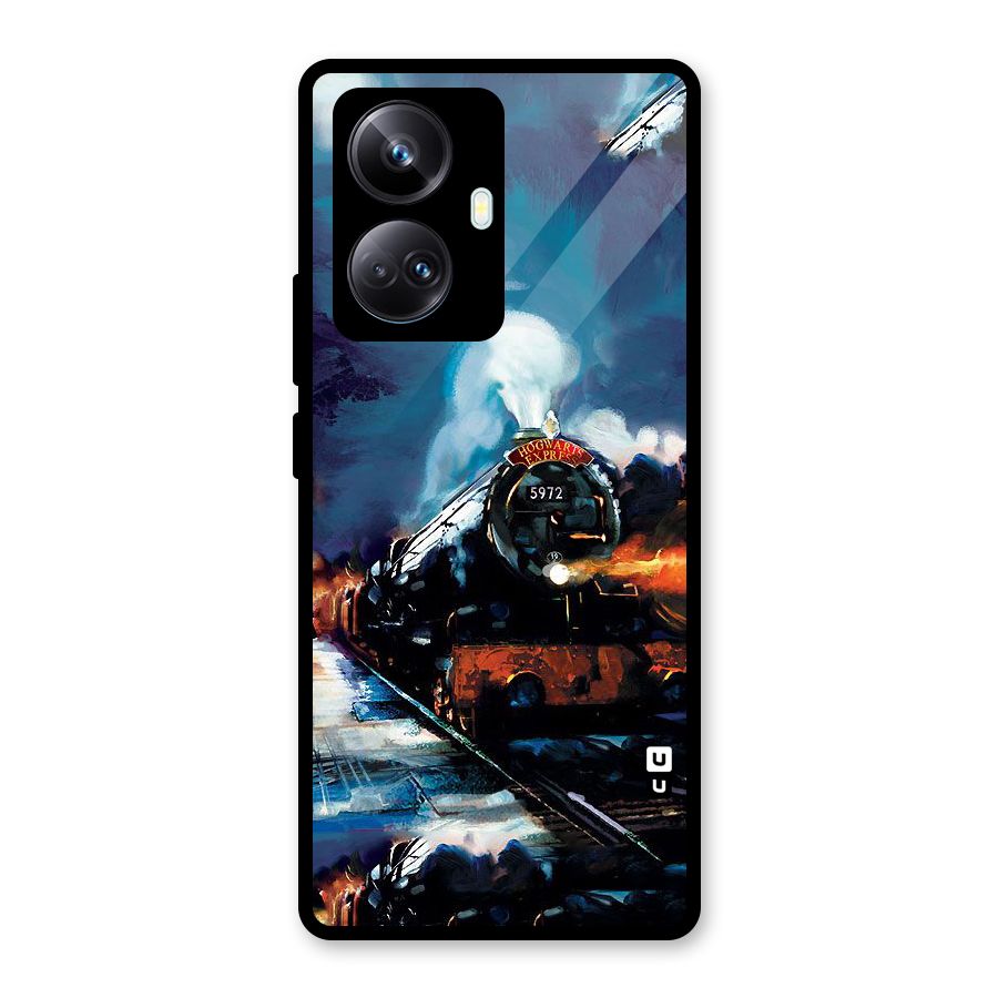 Train Art Glass Back Case for Realme 10 Pro Plus