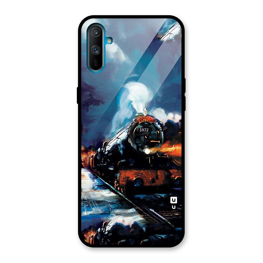 Train Art Glass Back Case for Realme C3