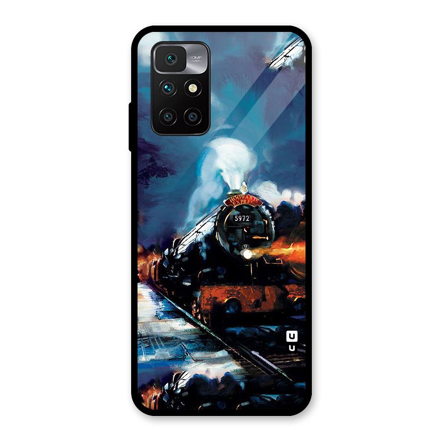 Train Art Glass Back Case for Redmi 10 Prime