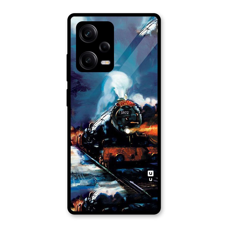 Train Art Glass Back Case for Redmi Note 12 Pro