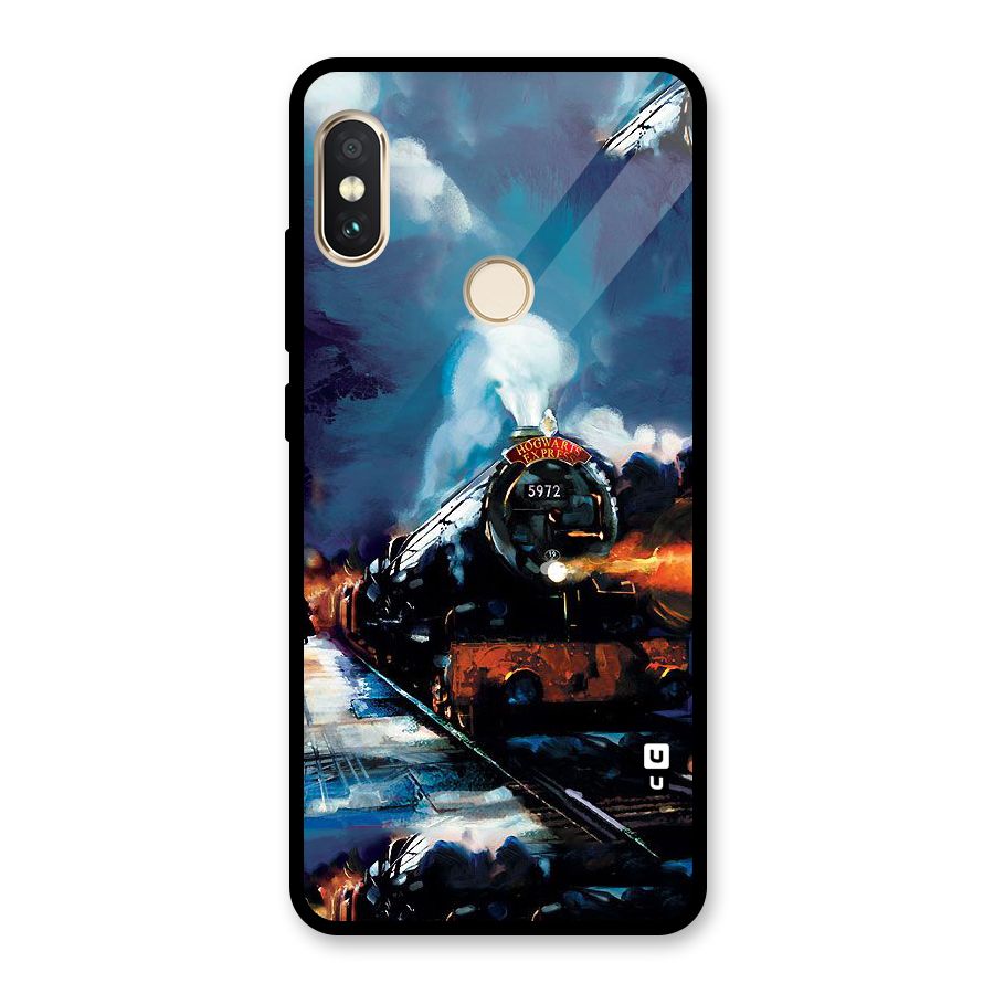 Train Art Glass Back Case for Redmi Note 5 Pro