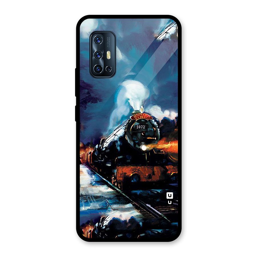 Train Art Glass Back Case for Vivo V17