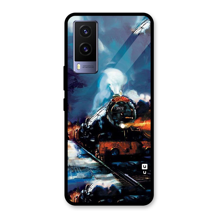 Train Art Glass Back Case for Vivo V21e 5G