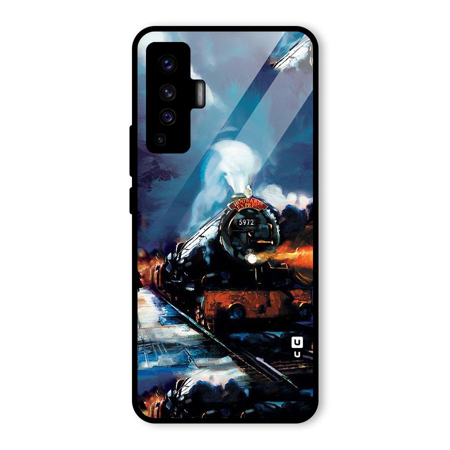 Train Art Glass Back Case for Vivo X50