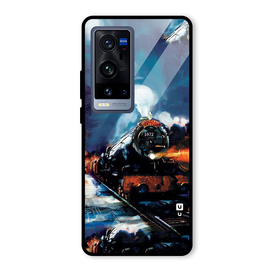 Train Art Glass Back Case for Vivo X60 Pro Plus